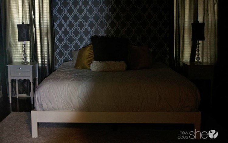 view of bright bedroom in the morning