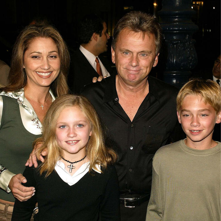 Lesly Brown, Pat Sajak, and children