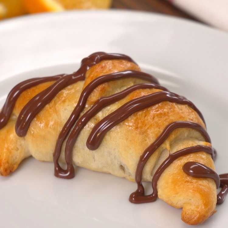 Croissant made with crescent dough and chocolate chips
