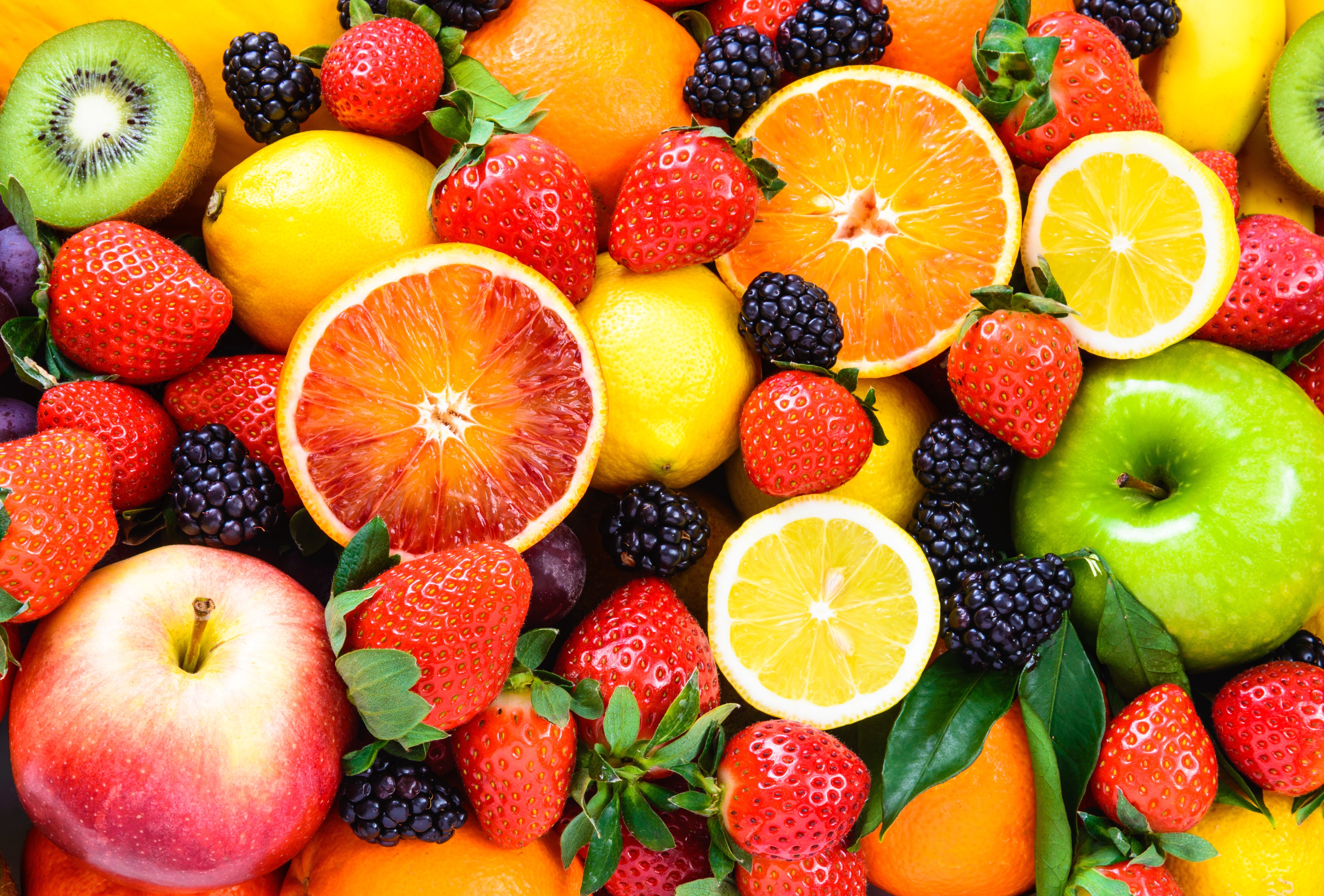 Fresh fruits mixed.Fruits background.