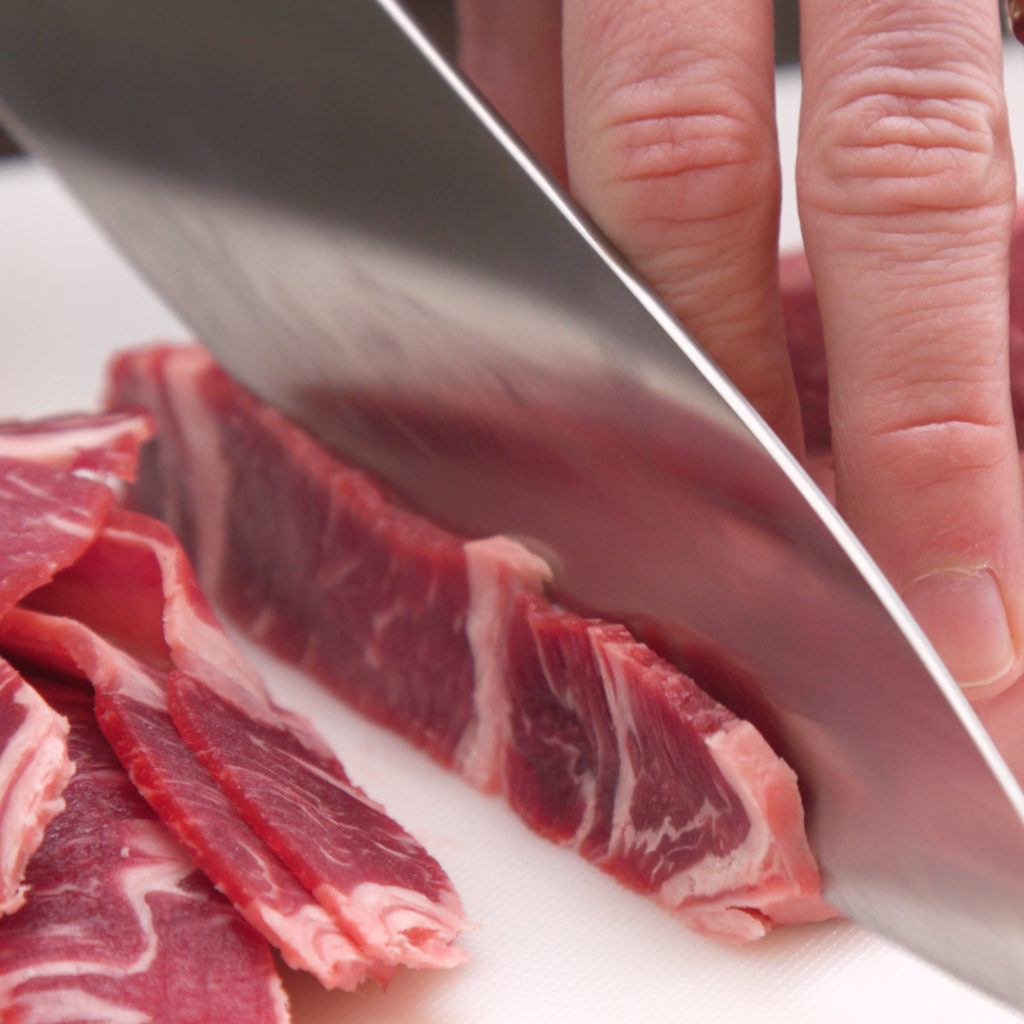 Cutting Steak for Cheesesteak Bites
