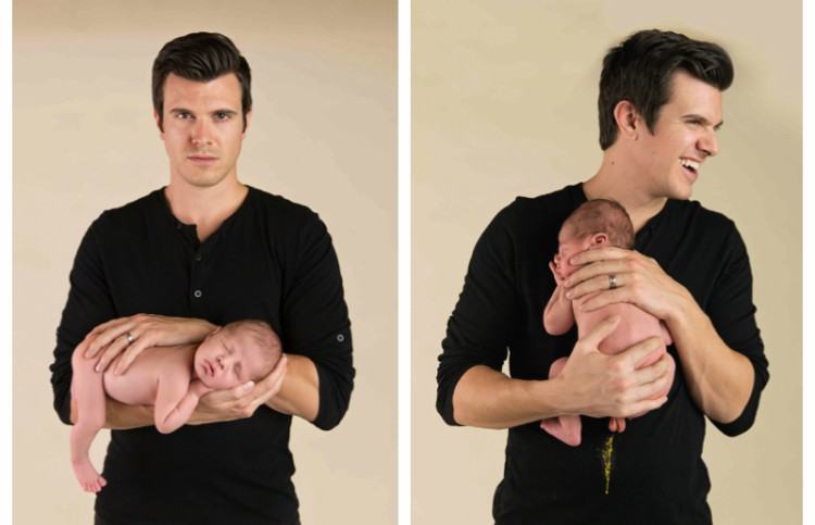 newborn dad poo