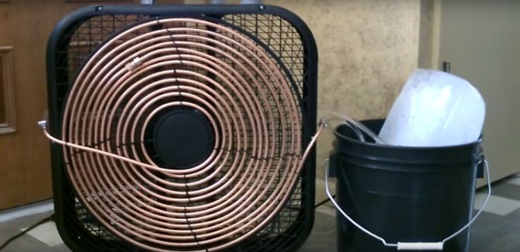 Finished air conditioner made from a box fan