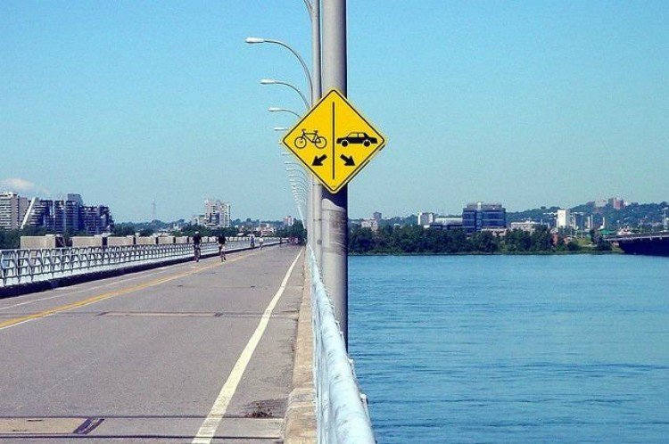 fail bike car sign