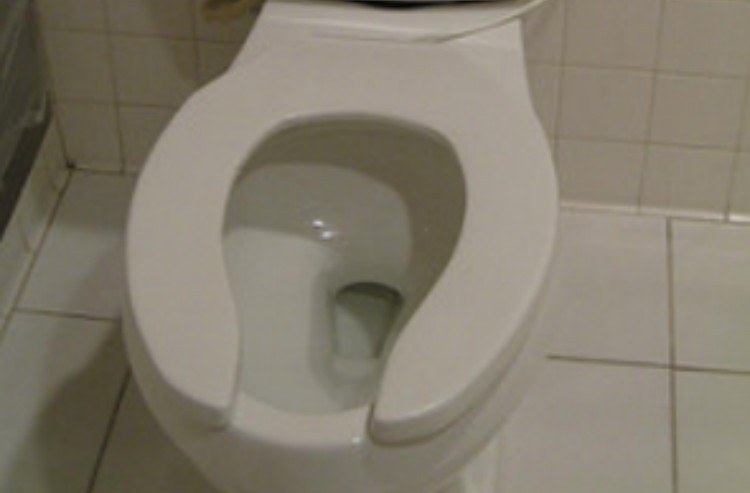 public bathroom toilet seat