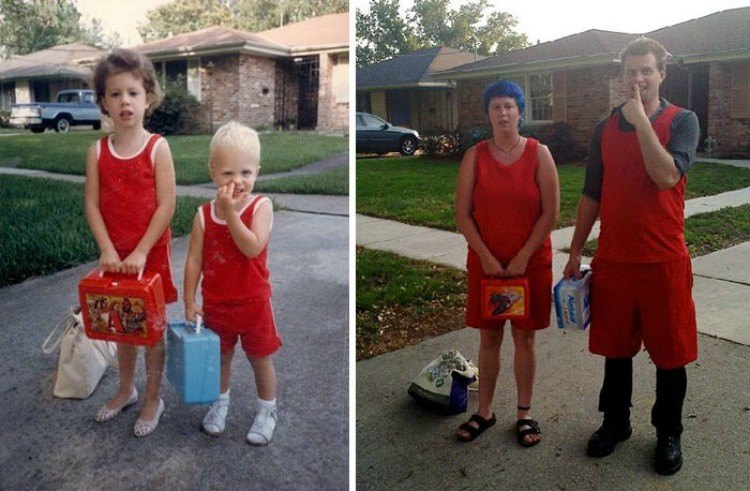 recreated red outfits