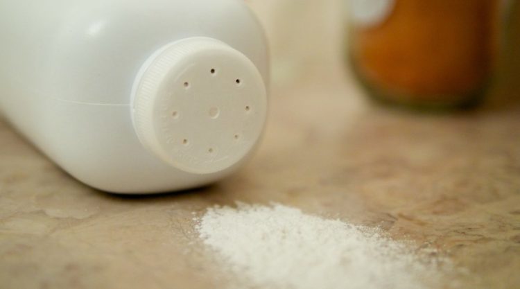 Spilled baby powder
