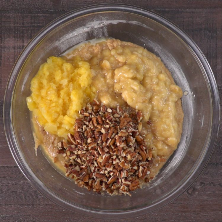 Hummingbird Cake ingredients in bowl