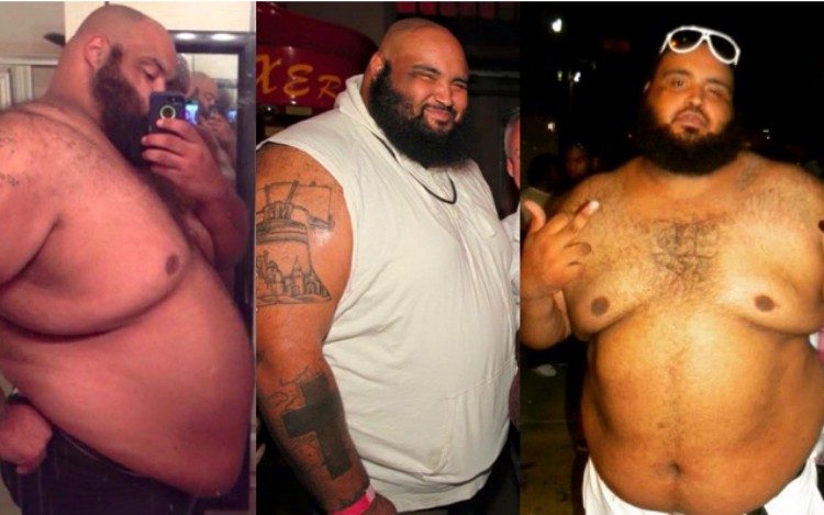 splitscreen of Pat Brocco before weight loss