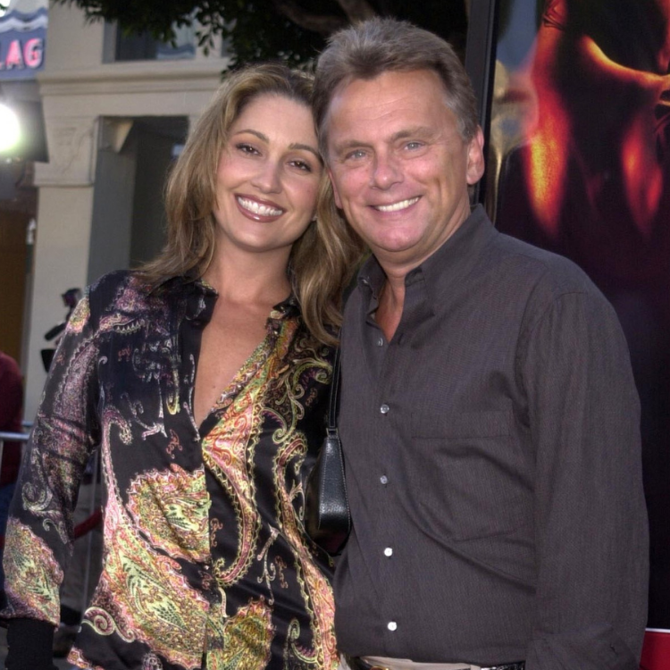 Lesly Brown and Pat Sajak