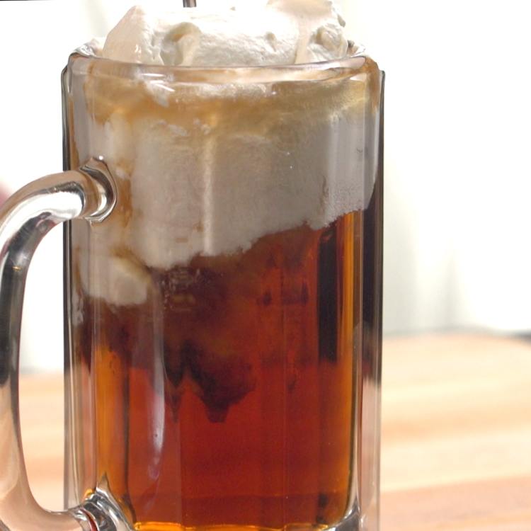 Mug of copycat butterbeer inspired by Harry Potter