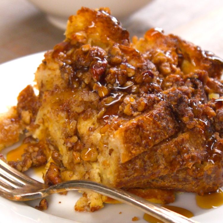 french toast bake plated