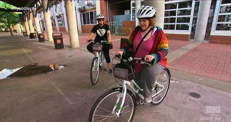 Nikki on bike