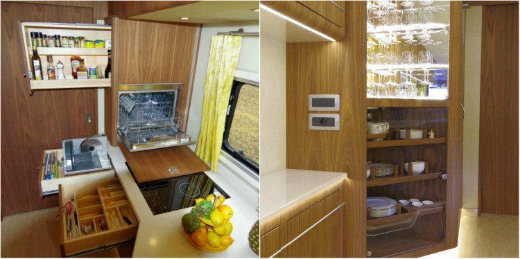 Image of inside of luxury motor home.