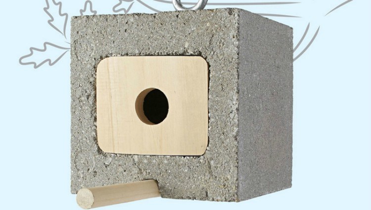 cinder block birdhouse