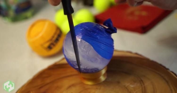 ice in balloon