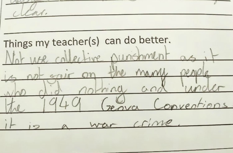 Image of child's survey.