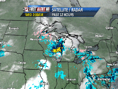 Snow pattern going across Michigan
