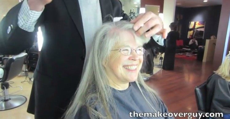 Image of woman in stylist chair.