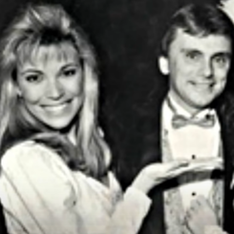 Young Vanna White and young Pat Sajak