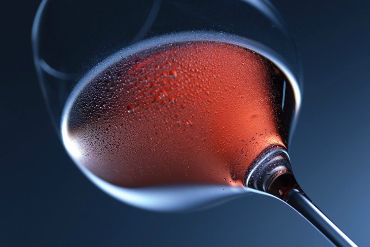 Glass of red wine