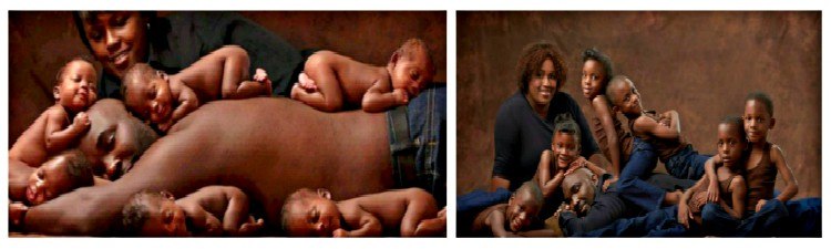 Image of older McGhee sextuplets.