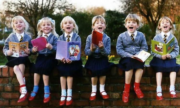 Walton girls as toddlers.