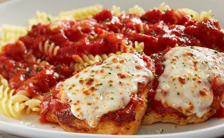 Image of grilled chicken parm from Olive Garden.