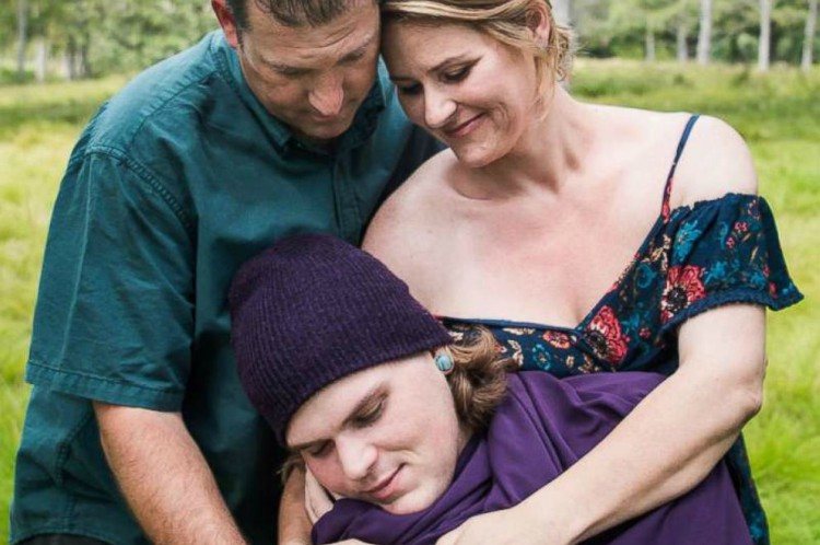 David and Rebecca baby photos with 21-year-old son