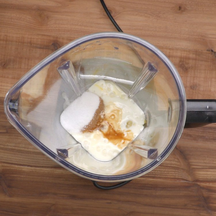 Japanese Pancakes ingredients in blender