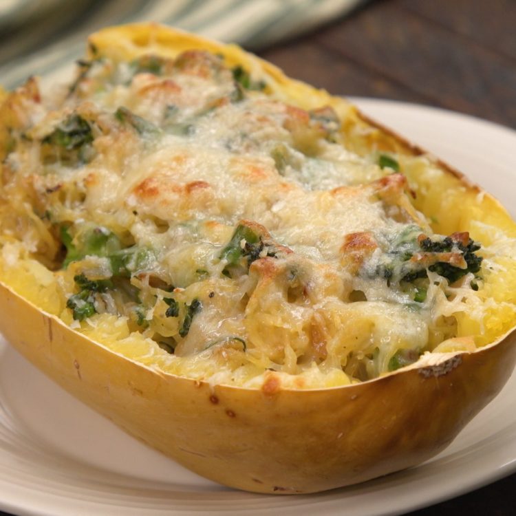 Cheesy Broccolini Spaghetti Squash 2