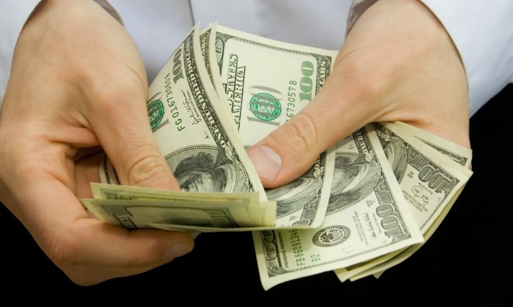 person counting money