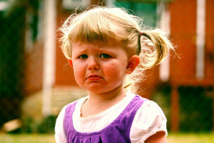 upset toddler