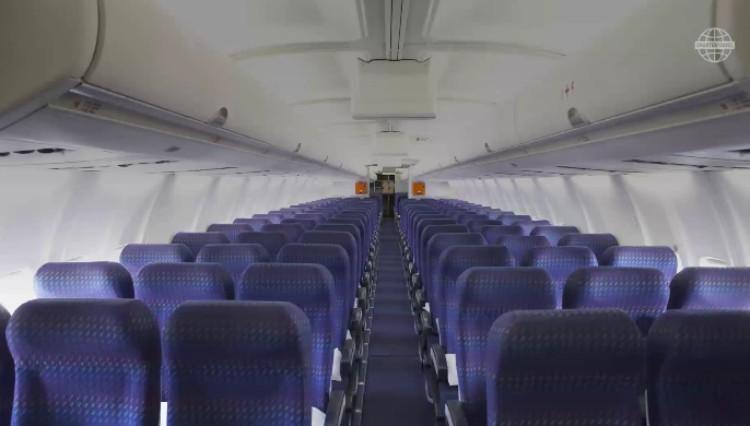 Image of seats on a plane.