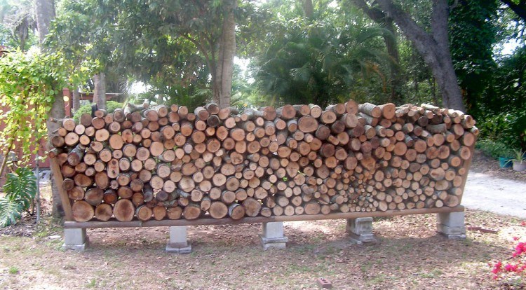 cinder block wood holder