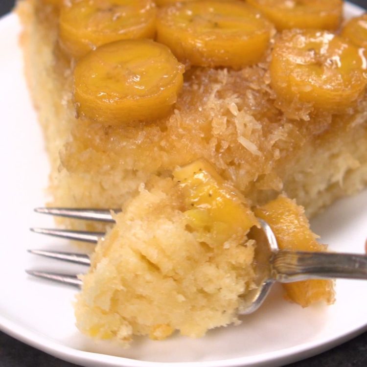 Banana Coconut Upside Down Cake crave