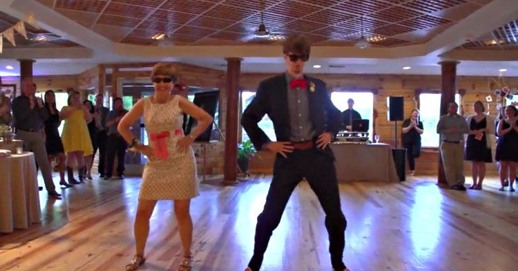 Cool mom and son wedding dance.