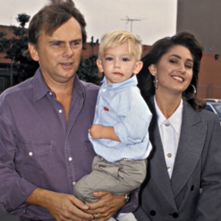 Pat Sajak, son Patrick Michael James Sajak, and Lesly Brown