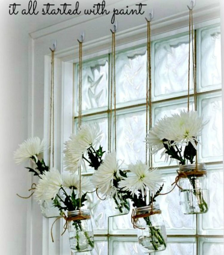 MasonJarFlowerWindowTreatment