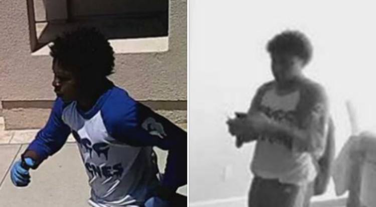 splitscreen image of robber