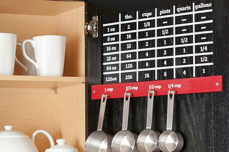 measuring cup cabinet